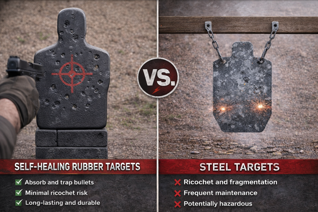 Self-Healing Rubber Targets vs Steel Targets: Which Is Right for Your Shooting Range?